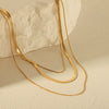Titanium Steel And Stainless Steel Blade Chain Necklace Geometric Style Electroplating For Women
