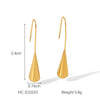 Titanium Steel And Stainless Steel Drop Earrings For Women With Geometric Style And Electroplating Treatment