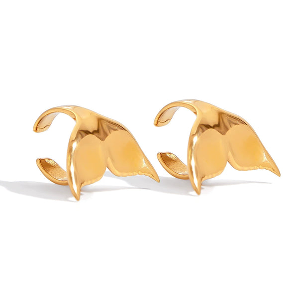 Titanium Steel And Stainless Steel Earrings French Vintage Style Geometric Design Electroplated For Women