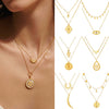 Titanium Steel And Stainless Steel Electroplated Geometric Snake Necklace For Women