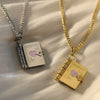 Titanium Steel And Stainless Steel Geometric Butterfly Pendant With O Shaped Chain Electroplated And Color Preserved