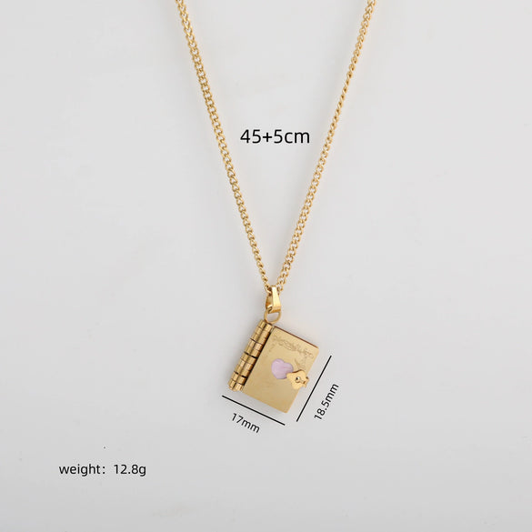 Titanium Steel And Stainless Steel Geometric Butterfly Pendant With O Shaped Chain Electroplated And Color Preserved
