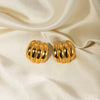 Titanium Steel And Stainless Steel Geometric Earrings With Electroplating