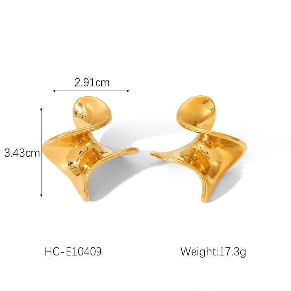 Titanium Steel And Stainless Steel Geometric Love Butterfly Heart Animals Zodiac Electroplated Women's Earrings