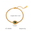 Titanium Steel And Stainless Steel Geometric Oval Pendant Zircon Bracelet With Electroplating For Women