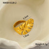 Titanium Steel And Stainless Steel Geometric Wide Edge Ring Plated With 18K Gold Light Luxury Style Jewelry