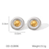 Titanium Steel And Stainless Steel Heartshaped Leaf Women's Earrings With Gold And Silver Color Matching Highend Niche Design Vacuum Plated And Electroplated