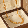 Titanium Steel And Stainless Steel Ins Style Geometric Clavicle Chain Necklace With 18K Goldplated Electroplating