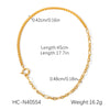 Titanium Steel And Stainless Steel Ins Style Geometric Clavicle Chain Necklace With 18K Goldplated Electroplating