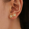 316L Stainless Steel And 316L Stainless Steel Jewelry Set With Flower Pattern And Electroplating For Women