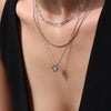316L Stainless Steel And 316L Stainless Steel Jewelry Set With Flower Pattern And Electroplating For Women