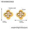 316L Stainless Steel And 316L Stainless Steel Jewelry Set With Flower Pattern And Electroplating For Women