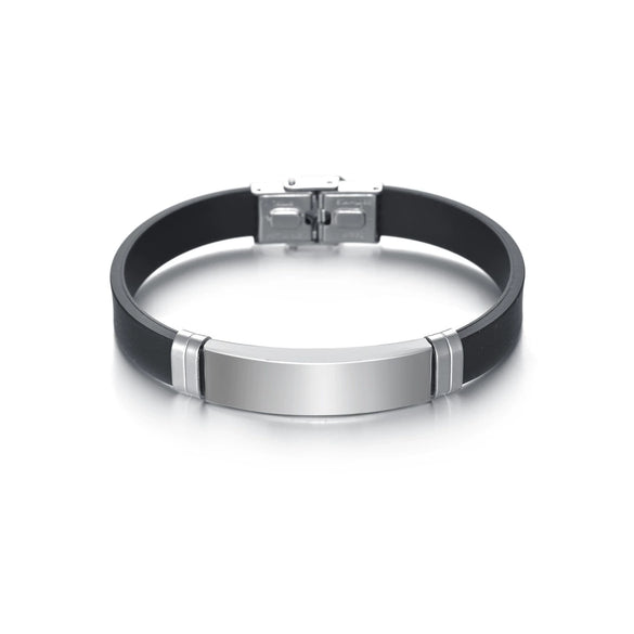 Titanium Steel And Stainless Steel Unisex Simple Geometric Sporty Buckle Bracelet With Electroplating