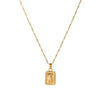 Titanium Steel And Stainless Steel Women's Geometric Style Necklace With Angel Pendant And Electroplating Treatment