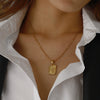 Titanium Steel And Stainless Steel Women's Geometric Style Necklace With Angel Pendant And Electroplating Treatment