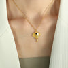 316L Stainless Steel Animal Elephant Pendant Necklace Electroplated Women's Simple Fashion Trendy Clavicle Chain