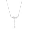Titanium Steel Animal Zodiac Butterfly Tassel Pendant Necklace With Electroplating And Mixed Gemstone Setting For Women