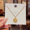 Titanium Steel Animal Zodiac Micro Inlay Rotating Rabbit Necklace Pendant For Women