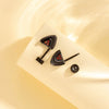Titanium Steel Animal Zodiac Microinlaid Zircon Oil Drop Screw Ear Nail Jewelry With Electroplating