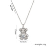 Titanium Steel Animal Zodiac Pendant Necklace For Women With Diamond Design And Ochain