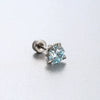 Titanium Steel Animal Zodiac Zirconia Couple's Screw Earring