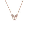 Titanium Steel Animals Bear Pendant Necklace With Microinlaid Zircon For Women