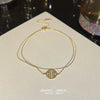 Titanium Steel Anklet Gold Plated With Artificial And Semiprecious Stones Letters Numbers Text Women's Jewelry