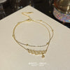 Titanium Steel Anklet Gold Plated With Artificial And Semiprecious Stones Letters Numbers Text Women's Jewelry