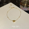 Titanium Steel Anklet Gold Plated With Artificial And Semiprecious Stones Letters Numbers Text Women's Jewelry