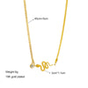 Titanium Steel Asymmetric Snakeshaped Chain Geometric Pendant Necklace With Electroplating