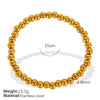 316L Stainless Steel Ball Bracelet Minimalist Style Electroplated Jewelry For Ladies