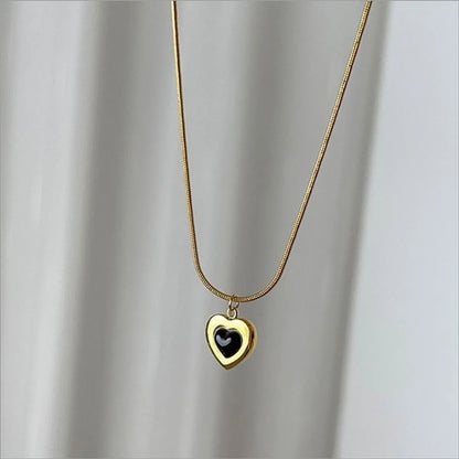 Titanium Steel Basic Simple Style Classic Style Plating V Shape Heart Shape Rings Earrings Necklace