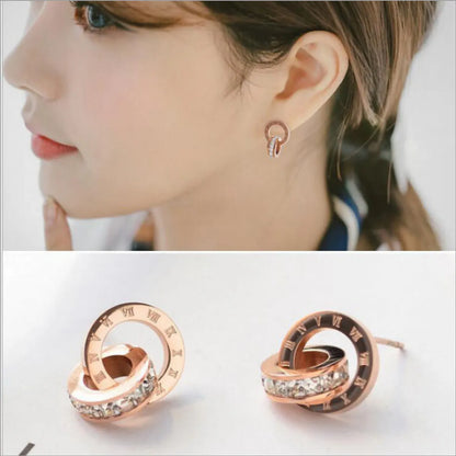 Titanium Steel Basic Simple Style Classic Style Plating V Shape Heart Shape Rings Earrings Necklace