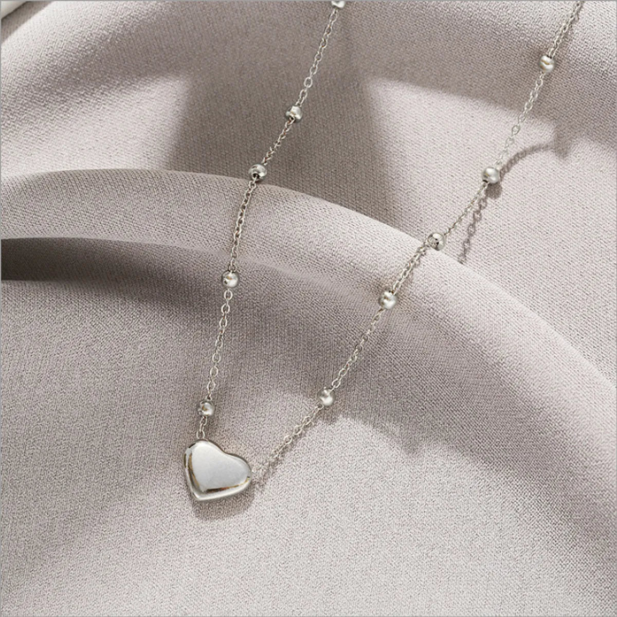 Titanium Steel Basic Simple Style Classic Style Plating V Shape Heart Shape Rings Earrings Necklace