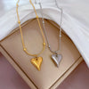 Titanium Steel Bead Chain Love Furnace Real Gold Necklace With Geometric Pattern Electroplated For Female Cartoon Style