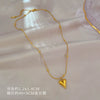 Titanium Steel Bead Chain Love Furnace Real Gold Necklace With Geometric Pattern Electroplated For Female Cartoon Style