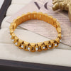316L Stainless Steel Beaded Bracelet Electroplated With Gold Fashion Style Unisex