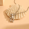 Titanium Steel Bear Cartoon Geometric Smooth Necklace For Women
