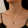 Titanium Steel Bear Cartoon Geometric Smooth Necklace For Women
