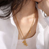 316L Stainless Steel Bear Vintage Style Electroplated Women's Necklace