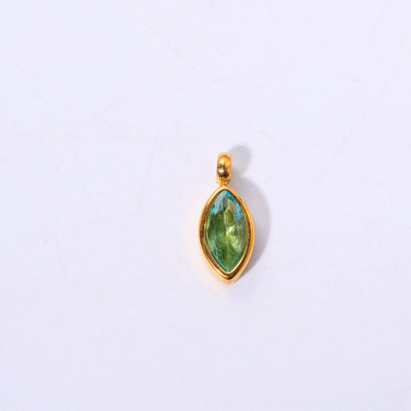 Titanium Steel Birthstone Jewelry Electroplating Horse's Eye Pendant For Ladies