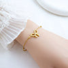 Titanium Steel Bow Bracelet For Women Light Luxury Electroplated Design