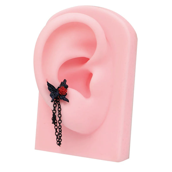 Titanium Steel Bow Heart Star Pattern Electroplated Unisex Jewelry Earrings