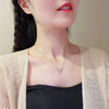 Titanium Steel Bow Pendant Clavicle Chain Jewelry