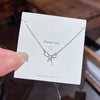 Titanium Steel Bow Pendant Clavicle Chain Jewelry