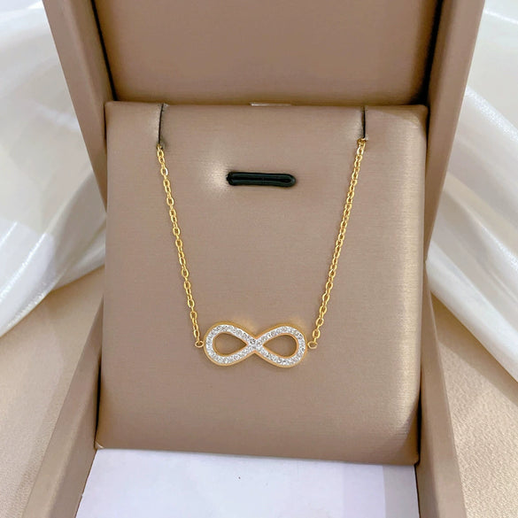 Titanium Steel Bowknot Geometric Cartoon Plant Flowers Style Electroplated Unisex Necklace