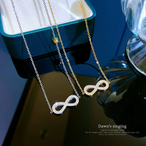 Titanium Steel Bowknot Geometric Cartoon Plant Flowers Style Electroplated Unisex Necklace