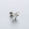 Titanium Steel Bowknot Zircon Set Women's Earrings
