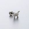 Titanium Steel Bowknot Zircon Set Women's Earrings