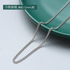 Titanium Steel Box Chain Wave Pattern Unisex Clavicle Necklace